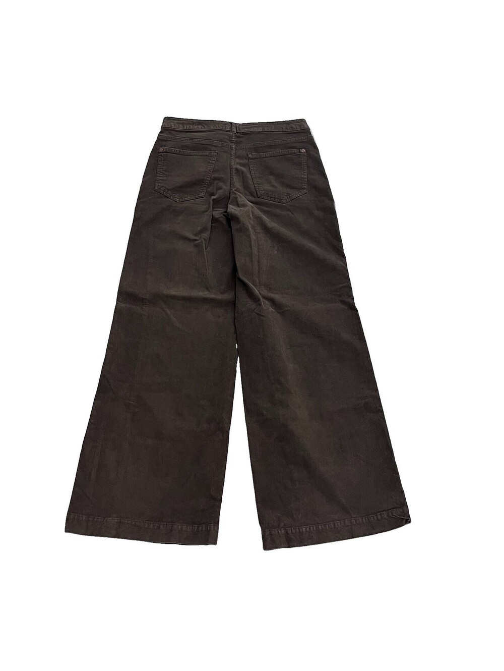 Pilcro Anthropologie Corduroy Wide Leg Pants 28 Chocolate Brown High Rise 70s - Picture 3 of 9